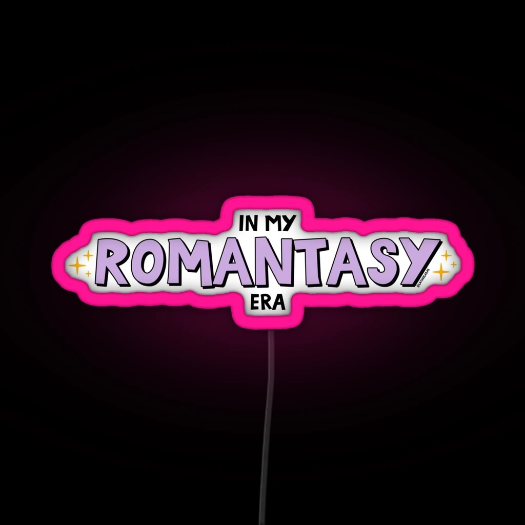 In My Romantasy Era Trendy Bookworm Purple RGB Neon Sign In My Romantasy Era Trendy Bookworm Purple RGB Neon Sign