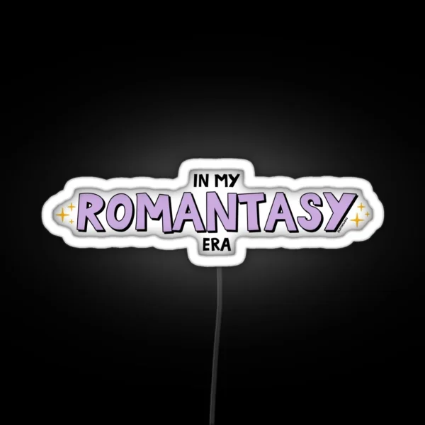 In My Romantasy Era Trendy Bookworm Purple Lavender RGB Neon Sign