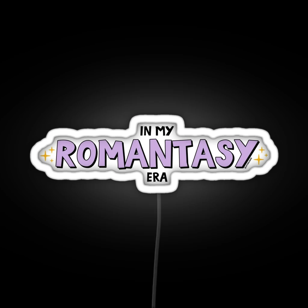 In My Romantasy Era Trendy Bookworm Purple RGB Neon Sign In My Romantasy Era Trendy Bookworm Purple RGB Neon Sign