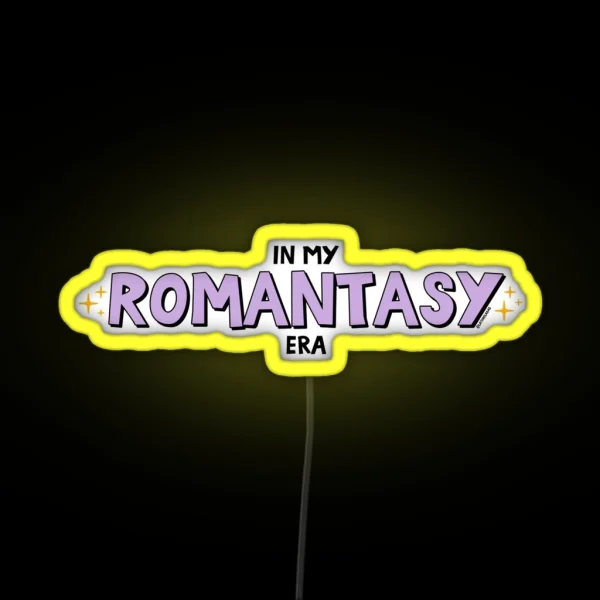 In My Romantasy Era Trendy Bookworm Purple Lavender RGB Neon Sign