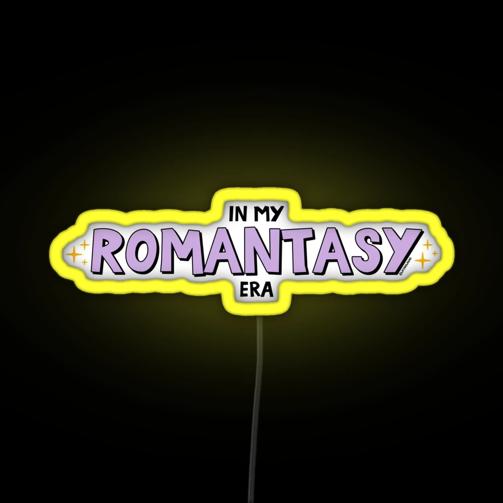 In My Romantasy Era Trendy Bookworm Purple RGB Neon Sign In My Romantasy Era Trendy Bookworm Purple RGB Neon Sign