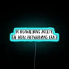 Neon sign featuring calming message for overwhelming stress relief emotions.
