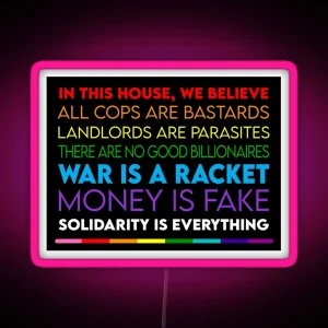 In This House Pride Colors RGB Neon Sign