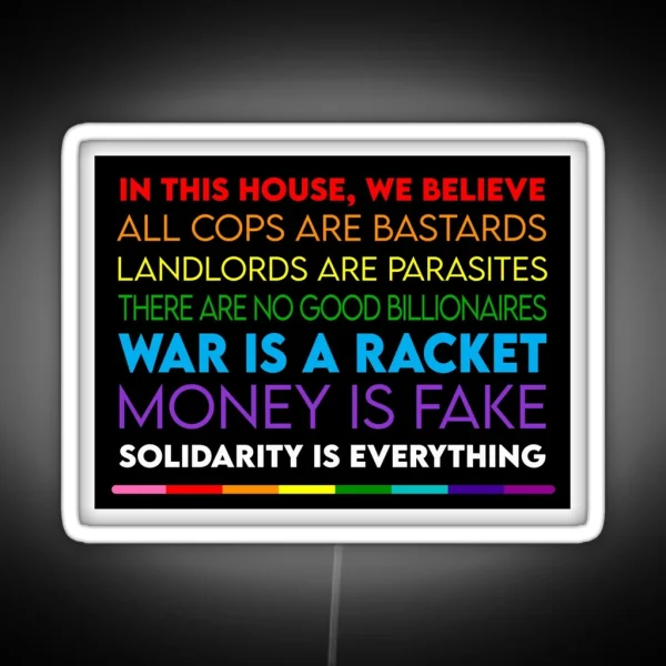 In This House Pride Colors RGB Neon Sign