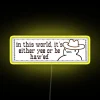 Eye-catching RGB Neon Sign for Bold Personal Expression and Statement
