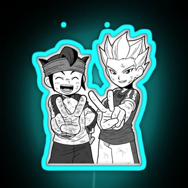 Inazuma Eleven Axel Blaze Gouenji Fanart RGB Neon Sign