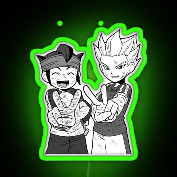 Inazuma Eleven Axel Blaze Gouenji Fanart RGB Neon Sign