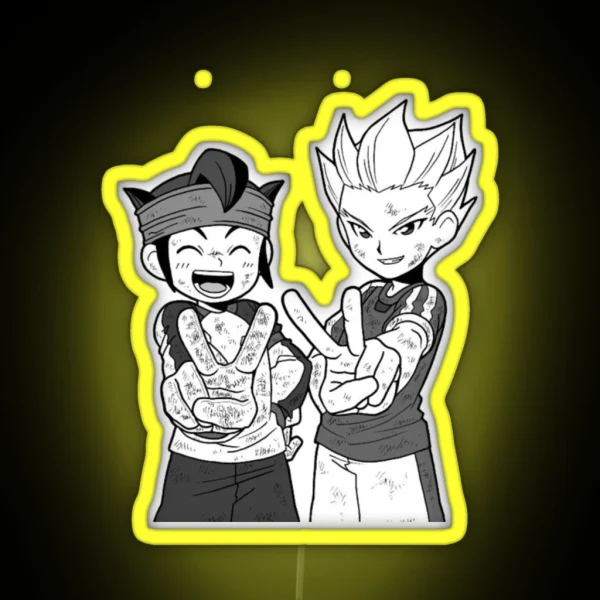 Inazuma Eleven Axel Blaze Gouenji Fanart RGB Neon Sign