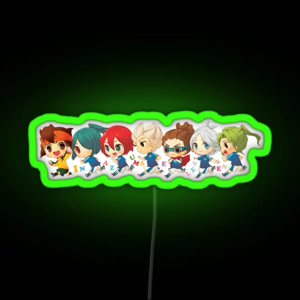 Inazuma Japan Chibi RGB Neon Sign