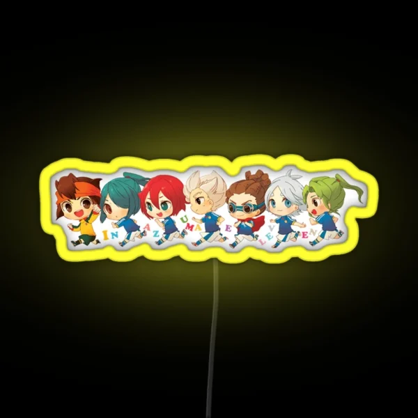 Inazuma Japan Chibi RGB Neon Sign