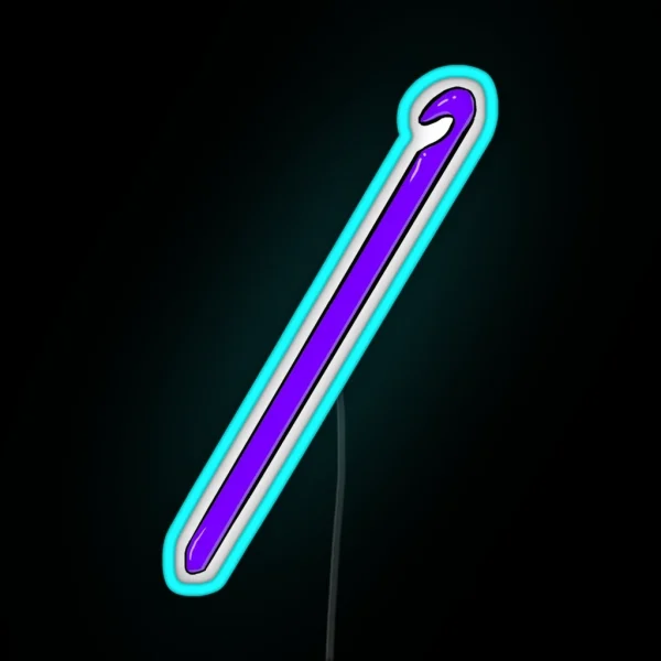 Indigo Crochet Hook RGB Neon Sign