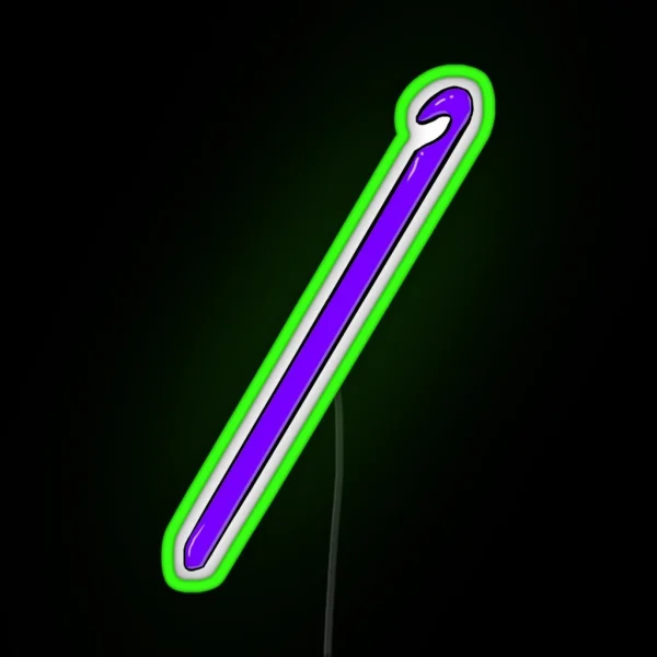 Indigo Crochet Hook RGB Neon Sign