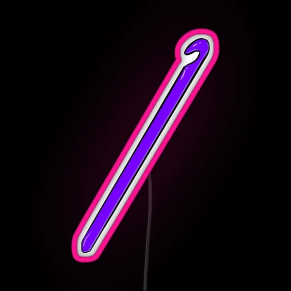 Indigo Crochet Hook RGB Neon Sign