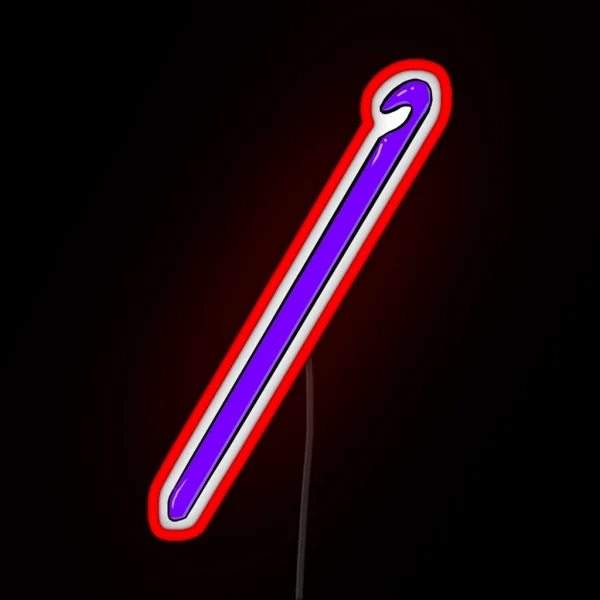 Indigo Crochet Hook RGB Neon Sign