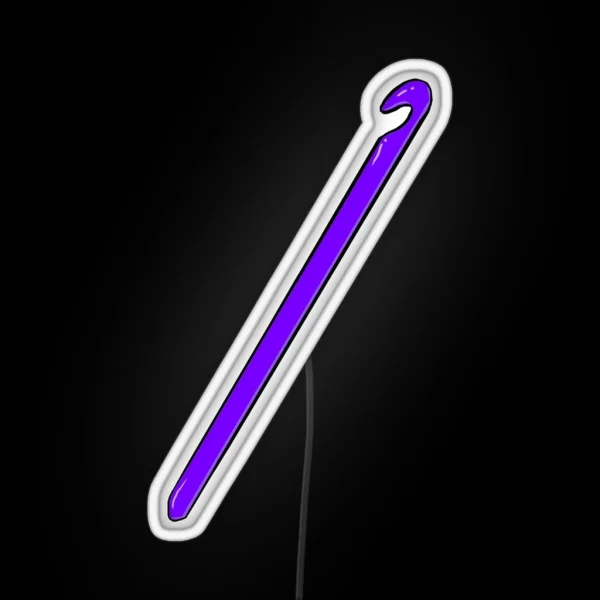 Indigo Crochet Hook RGB Neon Sign