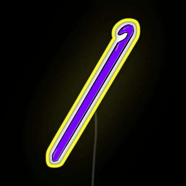Indigo Crochet Hook RGB Neon Sign