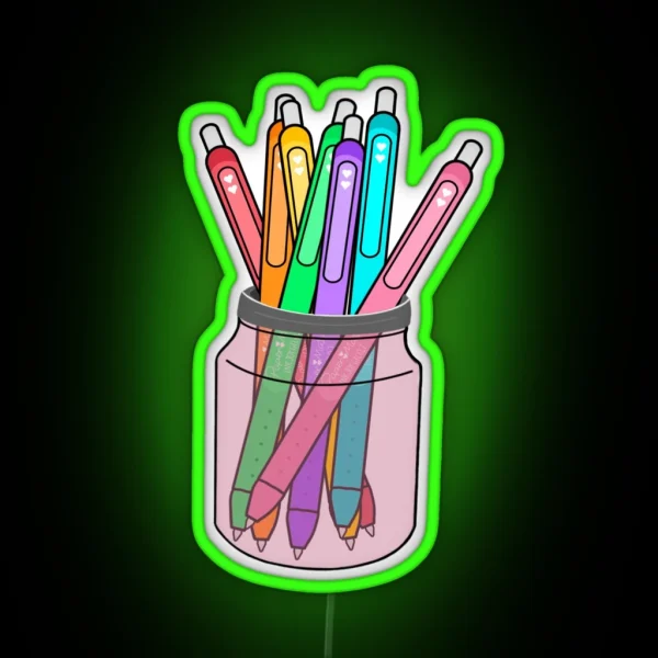 Ink Joy Pens In A Jar Design Ink Joy Lover RGB Neon Sign