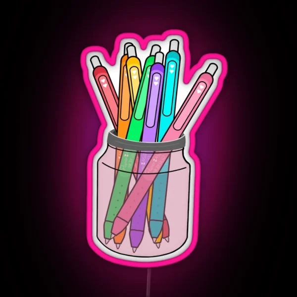 Ink Joy Pens In A Jar Design Ink Joy Lover RGB Neon Sign