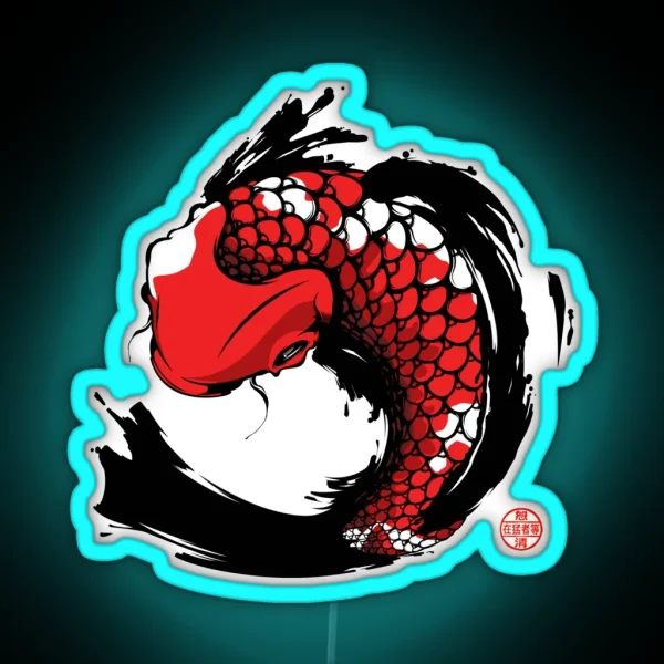 Inked Koi RGB Neon Sign