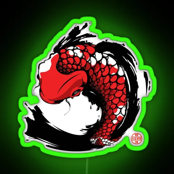 Inked Koi RGB Neon Sign