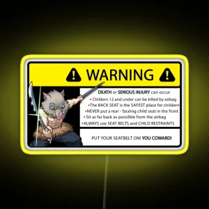 Inosuke Warning Led RGB Neon Sign