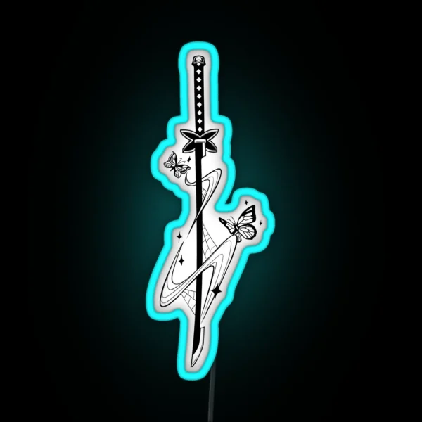 Insect Breathing Sword RGB Neon Sign