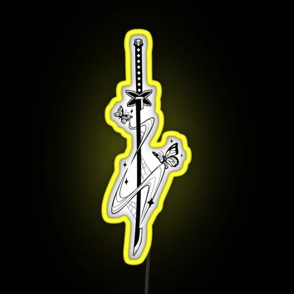 Insect Breathing Sword RGB Neon Sign