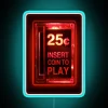 Insert coin here: Classic gaming nostalgia in vibrant neon lights