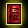 Retro Arcade Inspired RGB Neon Sign with Coin Slot Design