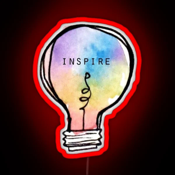 Inspire Lightbulb RGB Neon Sign