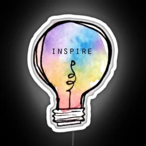 Inspire Lightbulb RGB Neon Sign