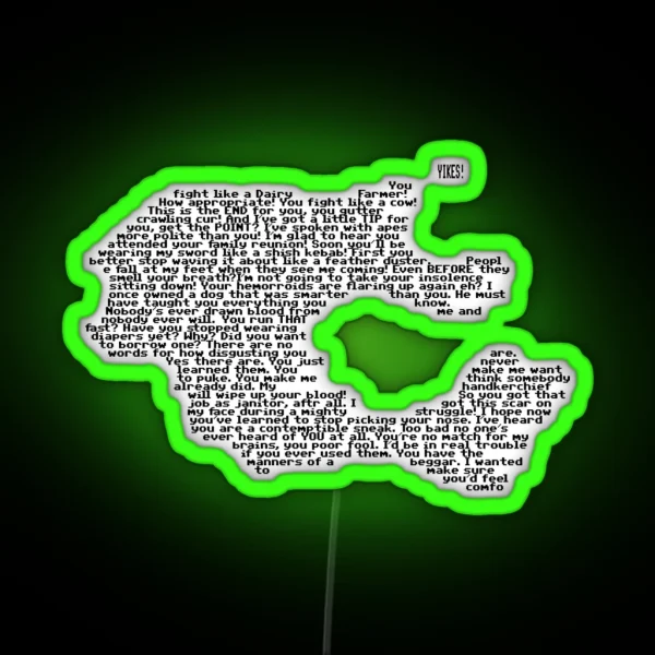 Insults Island RGB Neon Sign