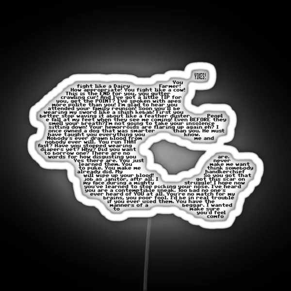 Insults Island RGB Neon Sign