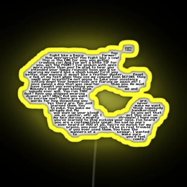 Insults Island RGB Neon Sign