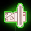 Vibrant interlinked RGB neon sign for modern bedroom and living space decor