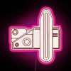 Vibrant colorful interlinked RGB electronic neon sign display canvas art