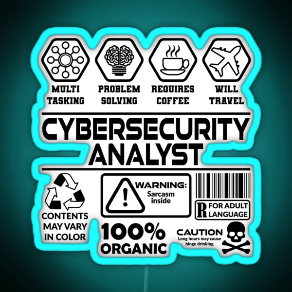 Internet Security Analyst RGB Neon Sign