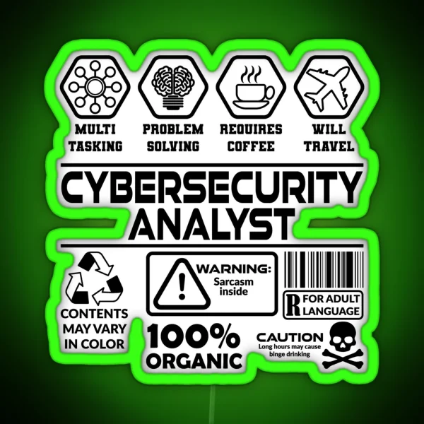 Internet Security Analyst RGB Neon Sign