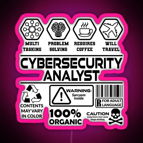 Internet Security Analyst RGB Neon Sign