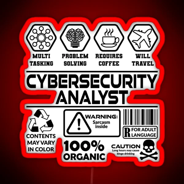 Internet Security Analyst RGB Neon Sign