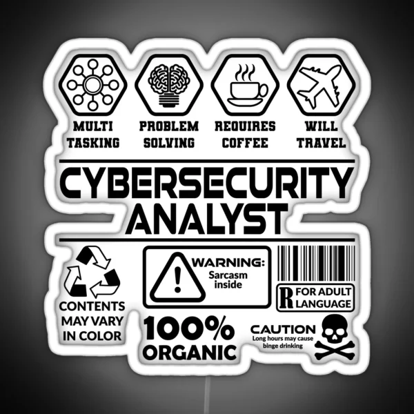 Internet Security Analyst RGB Neon Sign