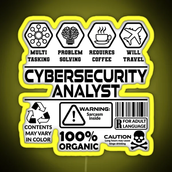 Internet Security Analyst RGB Neon Sign