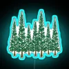 Vibrant RGB neon wall decor features a forest scenery silhouette