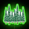 Whimsical forest ambiance with customizable multicolor LED neon glow lighting.
