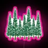 Vibrant RGB LED neon wall art 'Into the Pines' decoration