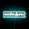 RGB LED neon bar decoration with wine label quote humor