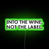 Vibrant RGB neon wall art wine label pun decorative statement piece