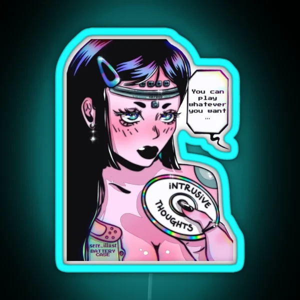 INTRUSIVE THOUGHTS RGB Neon Sign