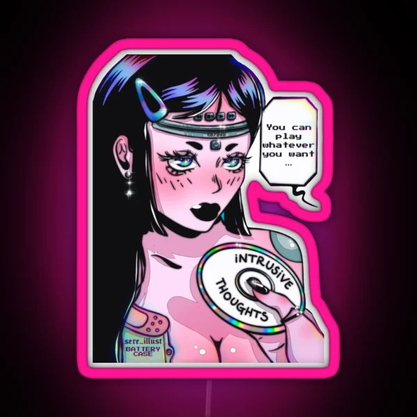 INTRUSIVE THOUGHTS RGB Neon Sign