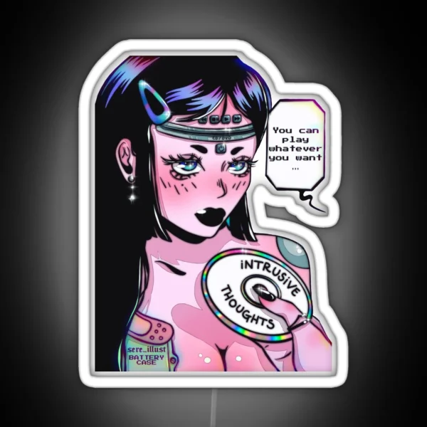 INTRUSIVE THOUGHTS RGB Neon Sign